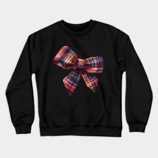 Plaid Bow - Autumn Crewneck Sweatshirt